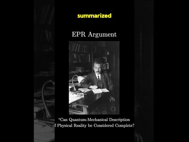 EPR Paradox Quickly Explained #physics #maths #mathematics #math