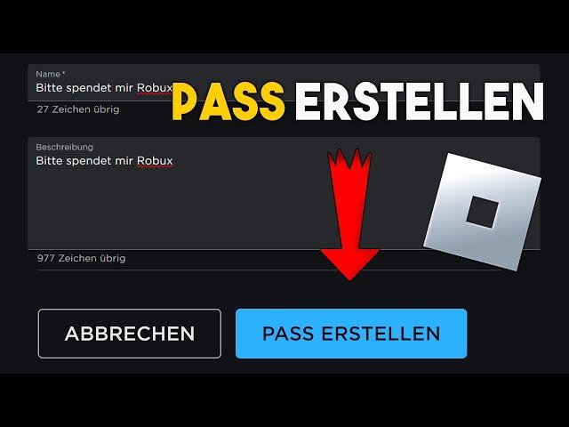 Roblox Gamepass erstellen für PLS Donate Deutsch | Pass in PLS Donate verkaufen