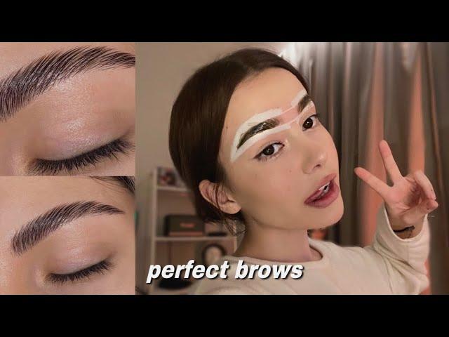 i make perfect fluffy brows at homelamination & tint