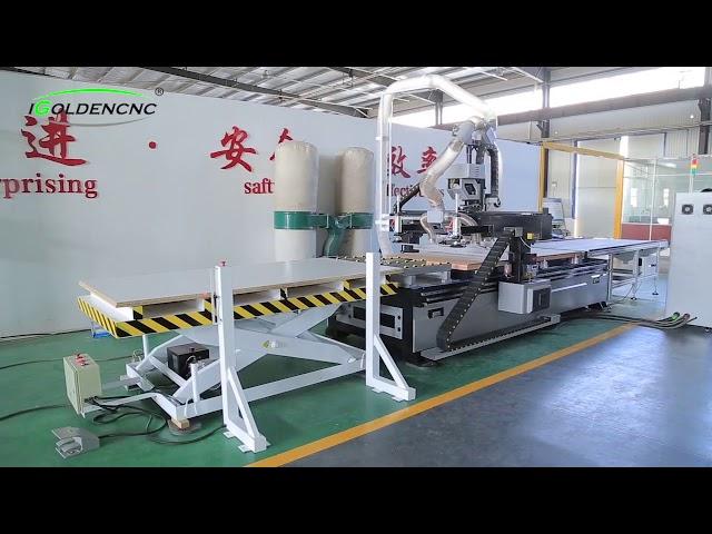 Fully automatic furniture manufacturing | ATC Wood CNC Router | wood cutting machine