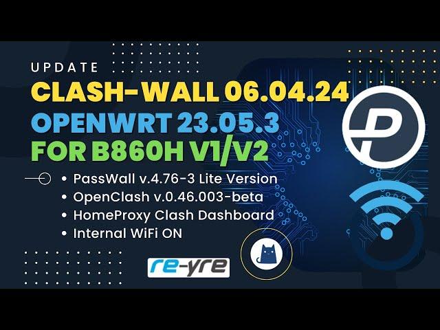 OpenWrt 23.05.3 Stable WiFi On Clash-Wall 06.04.2024 B860H v1/v2 | REYRE-WRT