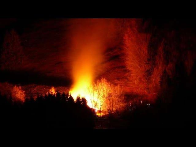 "Dampfalm" bei Bergen brennt aus