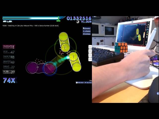 Solving a Rubik's Cube while playing osu!