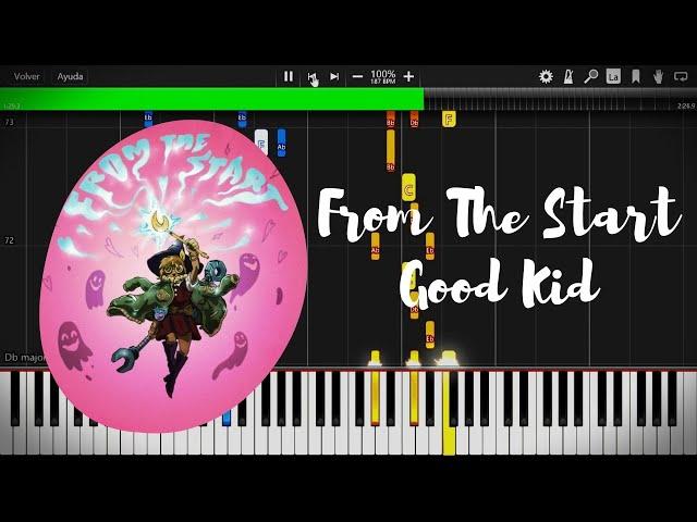 From The Start | Good Kid PIANO TUTORIAL (Sheet in the description)