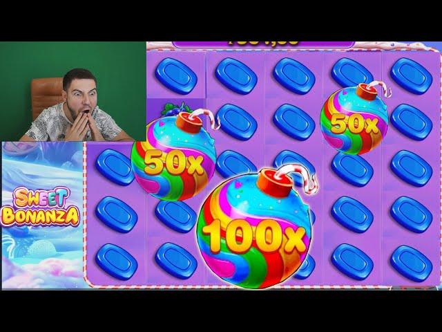 Пошла ИГРОВАЯ СЕССИЯ в SWEET BONANZA КИДАЕТ БОМБОЧКИ Х50 Х100