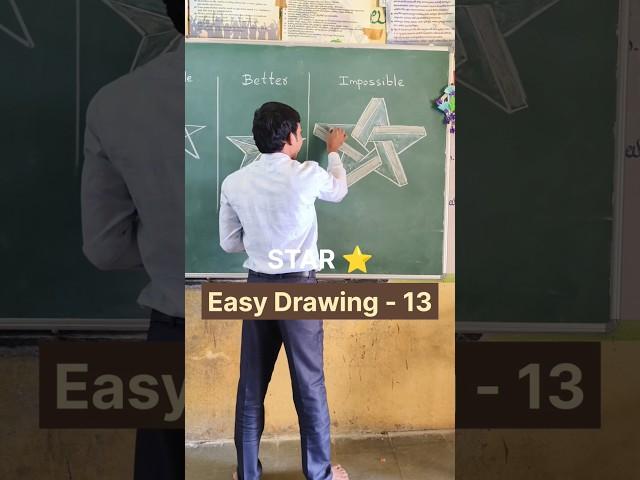 STAR Easy Drawing Simple to hard | Best drawing with easy steps | easy Drawing for kids #drawing