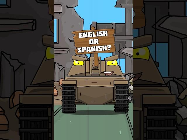 English or Spanish tank? #shorts #homeanimations #cartoon #animation #мультик #tank