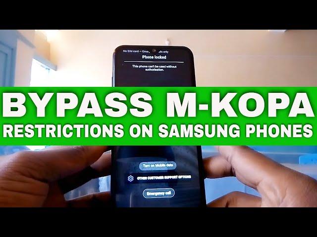 HOW TO BYPASS M-KOPA RESTRICTIONS ON SAMSUNG A01, A10 WORKING TRICK