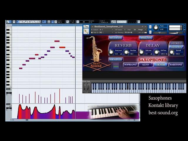 Tenor Sax. Saxophones Kontakt sound library. Soprano, alto and baritone vst
