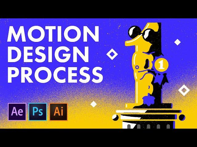 Motion Design Process in After Effects Illustrator & Photoshop - Tutorial