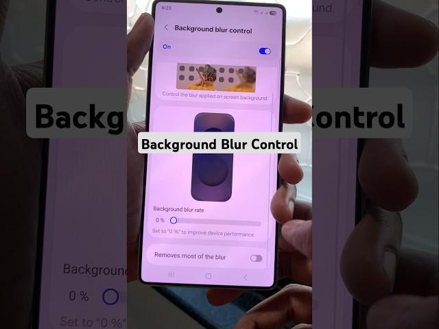 App background blur control #youtubeshorts #shorts