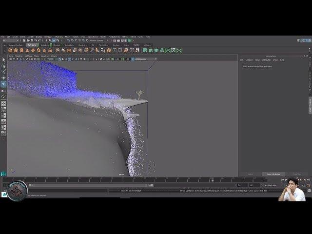 Baahubali waterfall scene making in Autodesk MAYA