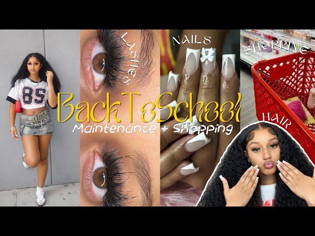 BACK TO SCHOOL MAINTENANCE + PREP | hair, nails, lashes, shopping, etc ft Asteria Hair