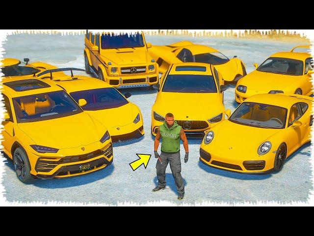 Джонни тек САРЫ түсті көліктер ұрлап кетті (GTA V)