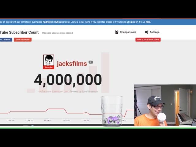 The exact moment I hit 4,000,000 subscribers