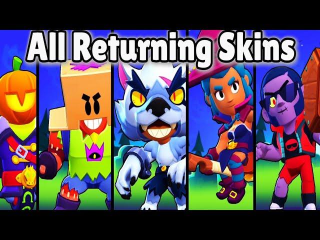 All Returning Halloween Skins and Prices (Brawl Stars)