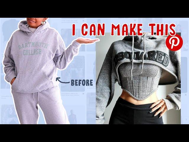 DIY Hoodie to Corset Upcycle + ALL my secret tricks to make this Easier!