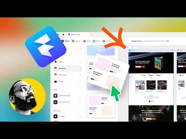 Framer Tutorial: Ebook Landing Page Lead Magnet Funnel (No Design Skills Needed)