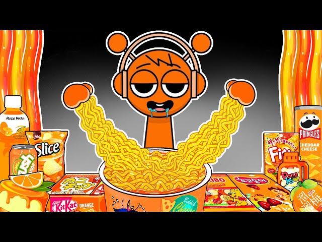 SPRUNKI Animation - OREN Convenience Store Orange Food | ASMR Mukbang