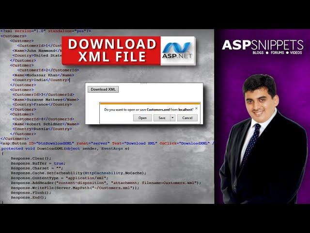 Download XML File in ASP.Net using C#