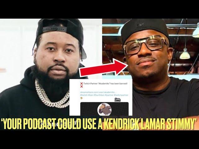 DJ Akademiks ATTACKS Kendrick Lamar DJ HED For CLOWNING HIM Over Getting BANNED On Twitch