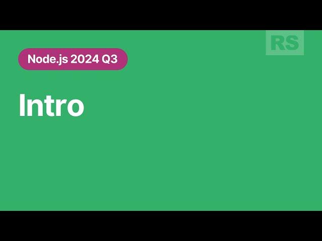 [Node.js 2024 Q3] Course intro