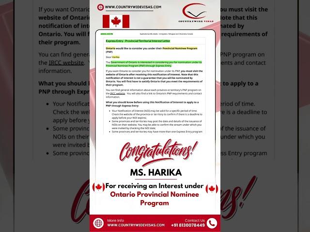 ⭐⭐⭐ CANADA SUCCESS STORY ⭐⭐⭐ @CountrywideVisas