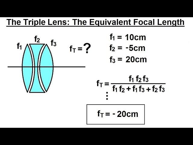 Physics 55.4 Optics- Multiple Lenses (5 of 12) The Triple Lens: The Equivalent Focal Length -Example