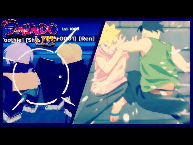 Boruto vs Kawaki BATHROOM battle Recreation!!!! In Shindo Life