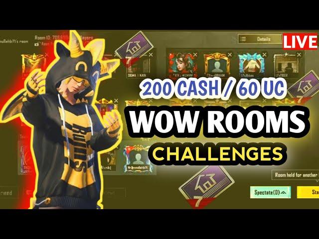 Pubg Mobile Live Rooms | Wow Rooms Live | Cash And Uc Giveaway Rooms