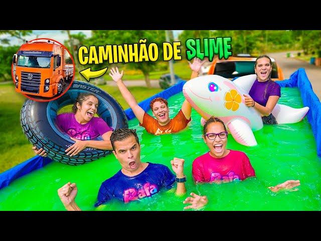 TRANSFORMAMOS O CAMINHÃO EM UMA PISCINA DE SLIME GIGANTE! - INCRÍVEL!