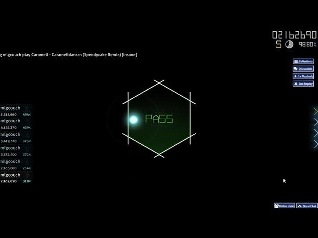 Osu - Caramelldansen (Insane) S rank 97.17