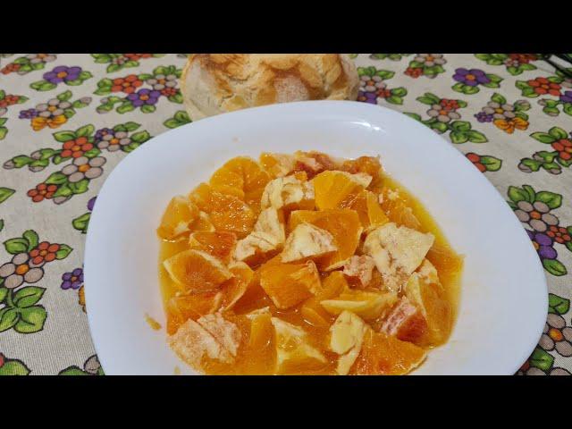 Arancia al piatto - piatto povero della bisnonna Agata - cena ricca di vitamina C