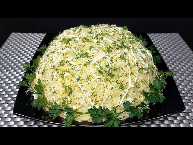 САЛАТ "ГОСТИ В ШОКЕ ИЗ ЧЕГО ЖЕ ОН"! А ВКУСНЫЙ КАКОЙ!ВЕК ЖИВИ-ВЕК УЧИСЬ! ОБАЛДЕННОЕ ПРАЗДНИЧНОЕ БЛЮДО