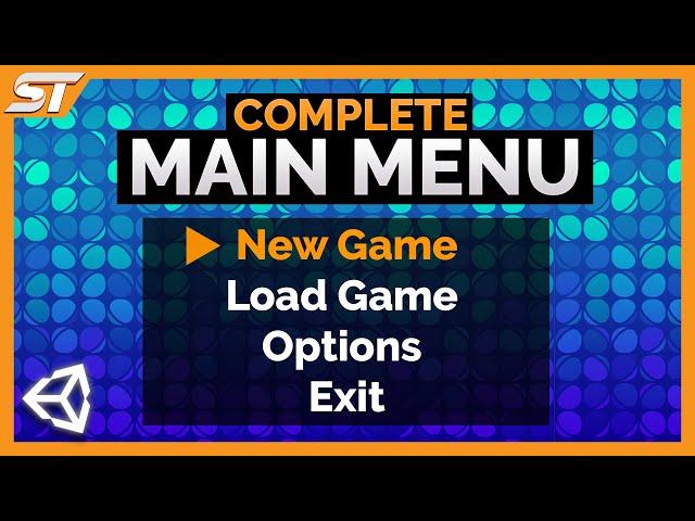 MAIN MENU in Unity (Best Menu Tutorial 2024)