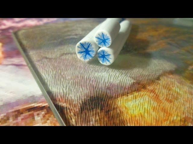 Колбаска-снежинка из полимерной глины / Polymer clay snowflake cane tutorial