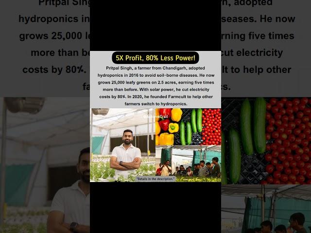 "Chandigarh Farmer Leads the Way with Hydroponic Farming!"