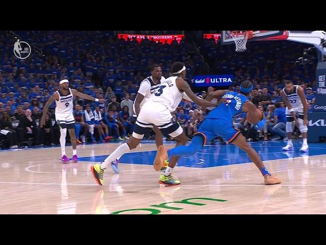 Jaden McDaniels SHOVES Shai Gilgeous-Alexander & gets FLAGRANT foul | NBA on ESPN