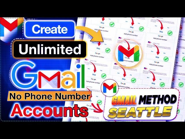 Gmail Create Method: Create Unlimited Gmail Accounts Without Number (Latest Method 2025) | Skip OTP