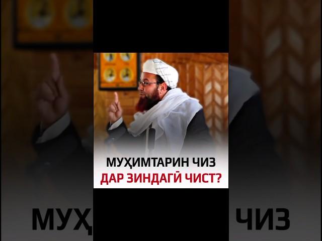 Муҳимтарин чиз дар зиндагӣ чист?