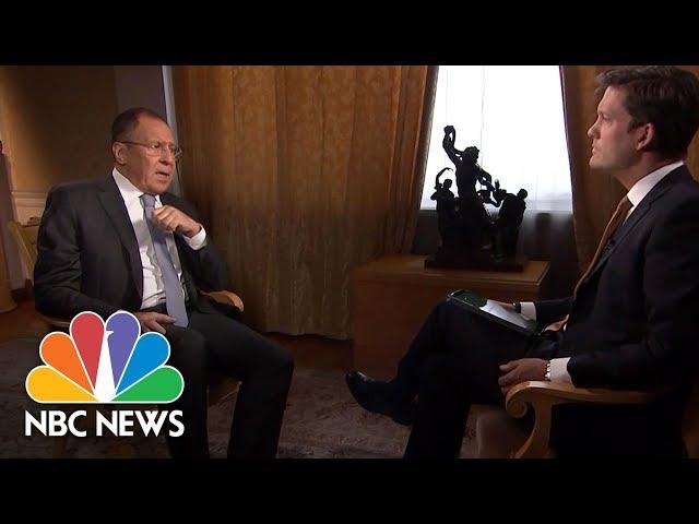 Russia's Sergei Lavrov: There’s A ‘Fight’ In U.S. To Make Donald Trump ‘Miserable’ | NBC News