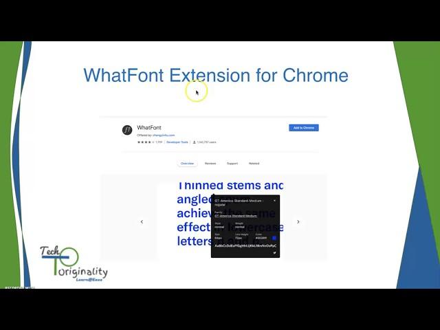 How to install Whatfont Chrome Extension