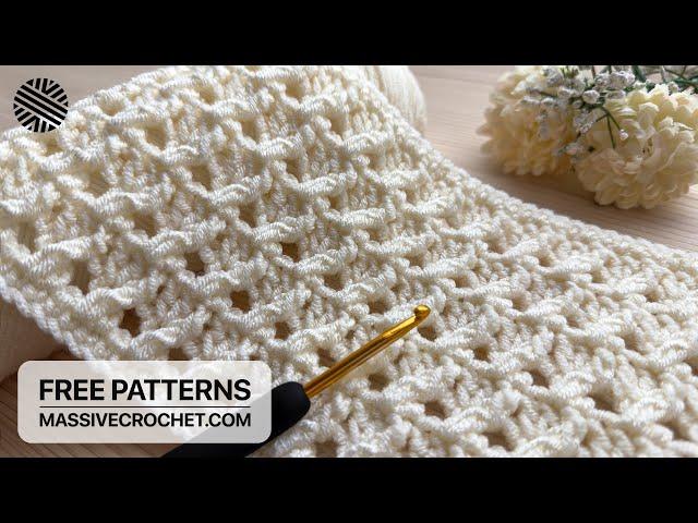 VERY EASY Crochet Pattern for Beginners! ️ New Crochet Stitch for Baby Blanket & Bag