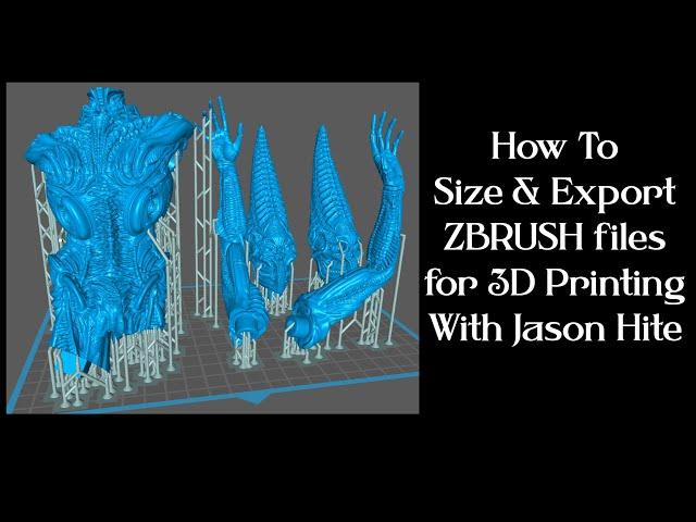 How to SIZE and Export your ZBRUSH files for 3D Printing