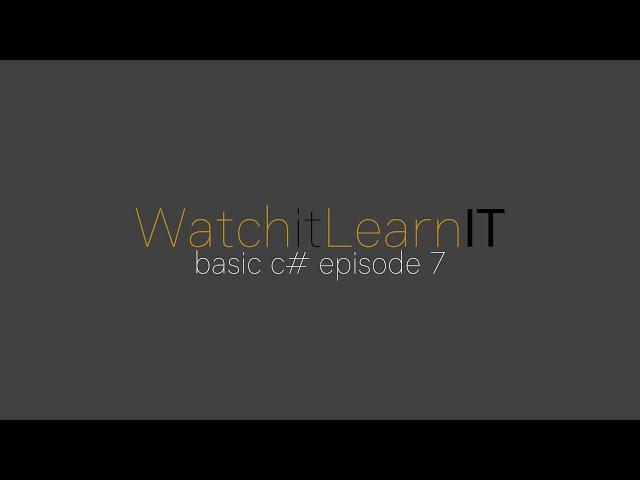 Basic C# - Episode 7 - Overflow