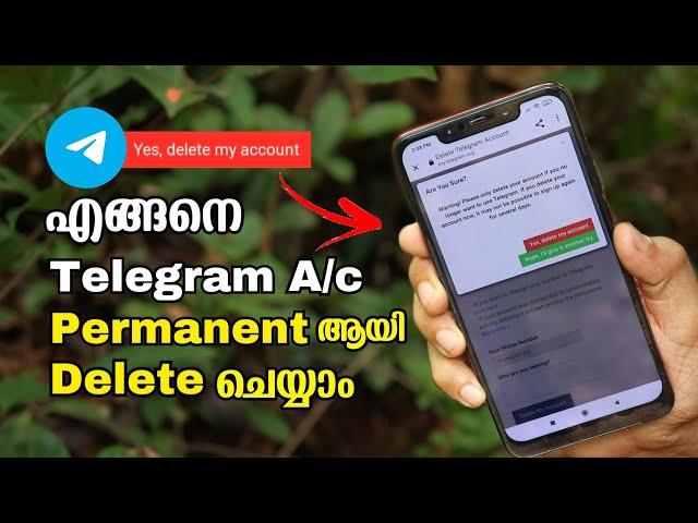 How to delete telegram account | How to permanent delete telegram account malayalam