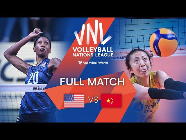  USA vs.  CHN - Full Match | Preliminary Phase | Women's VNL 2022