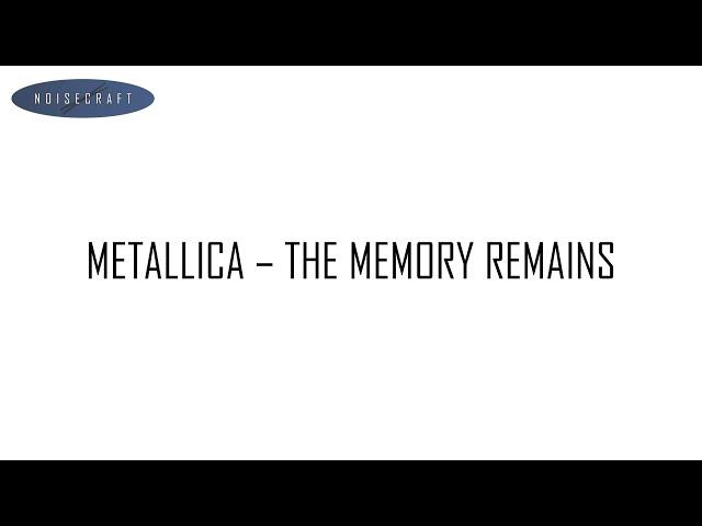 Metallica - The Memory Remains Drum Score