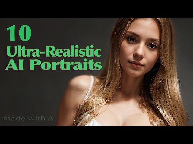 10 Ultra-Realistic AI Portraits - Beautiful Girls