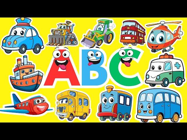  "Vehicle Phonics Song with 2 TWO Words Each | Learn Sounds with Cars, Trucks, Trains & More!" 